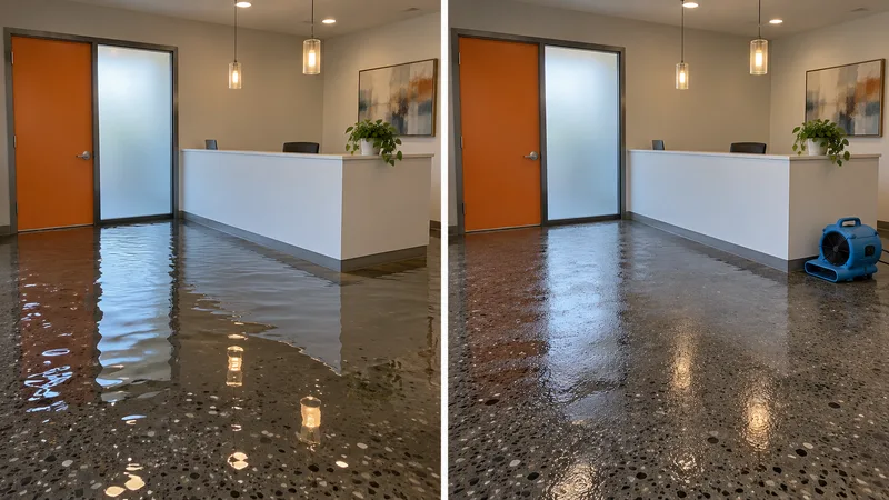 Conceptual before and after bulk water extraction near Five Points Town Plaza